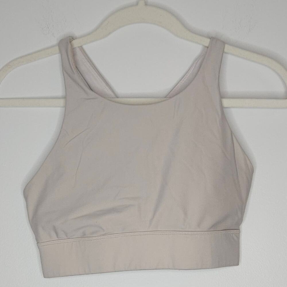 Fabletics Cream Sports Bra